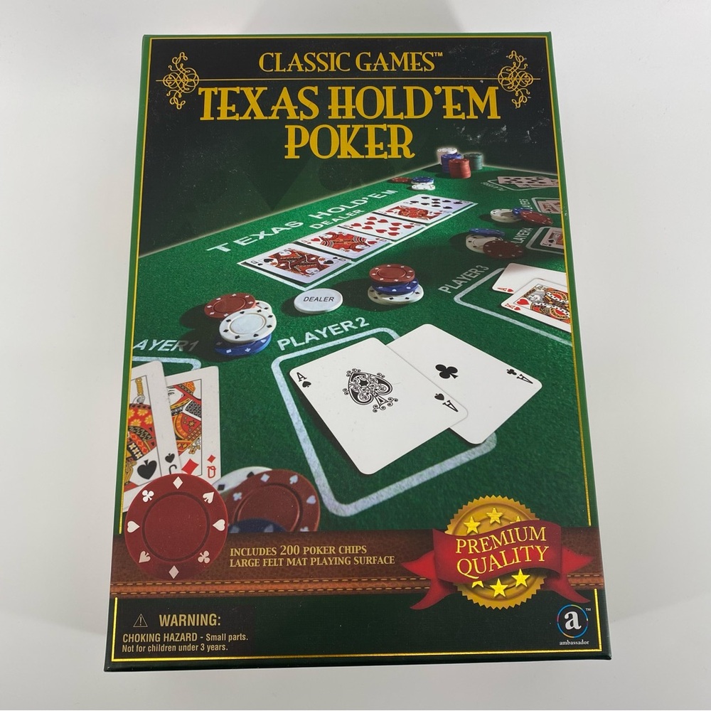 Classic Games Texas Hold'em Poker Set - New- All Pieces Sealed